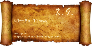 Kürtös Ilona névjegykártya
