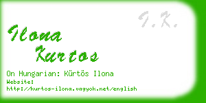 ilona kurtos business card